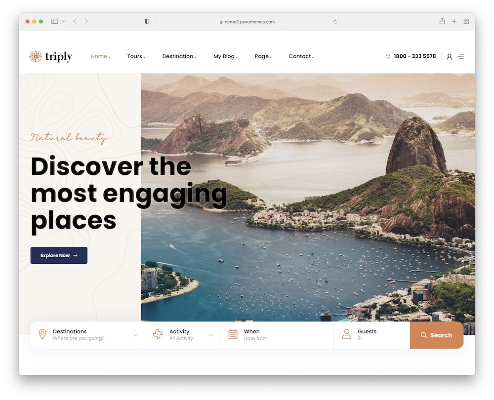 triply travel booking wordpress theme