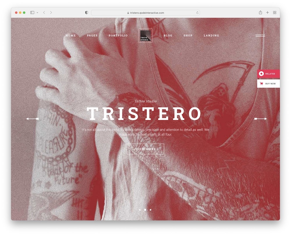 tristero tattoo wordpress theme