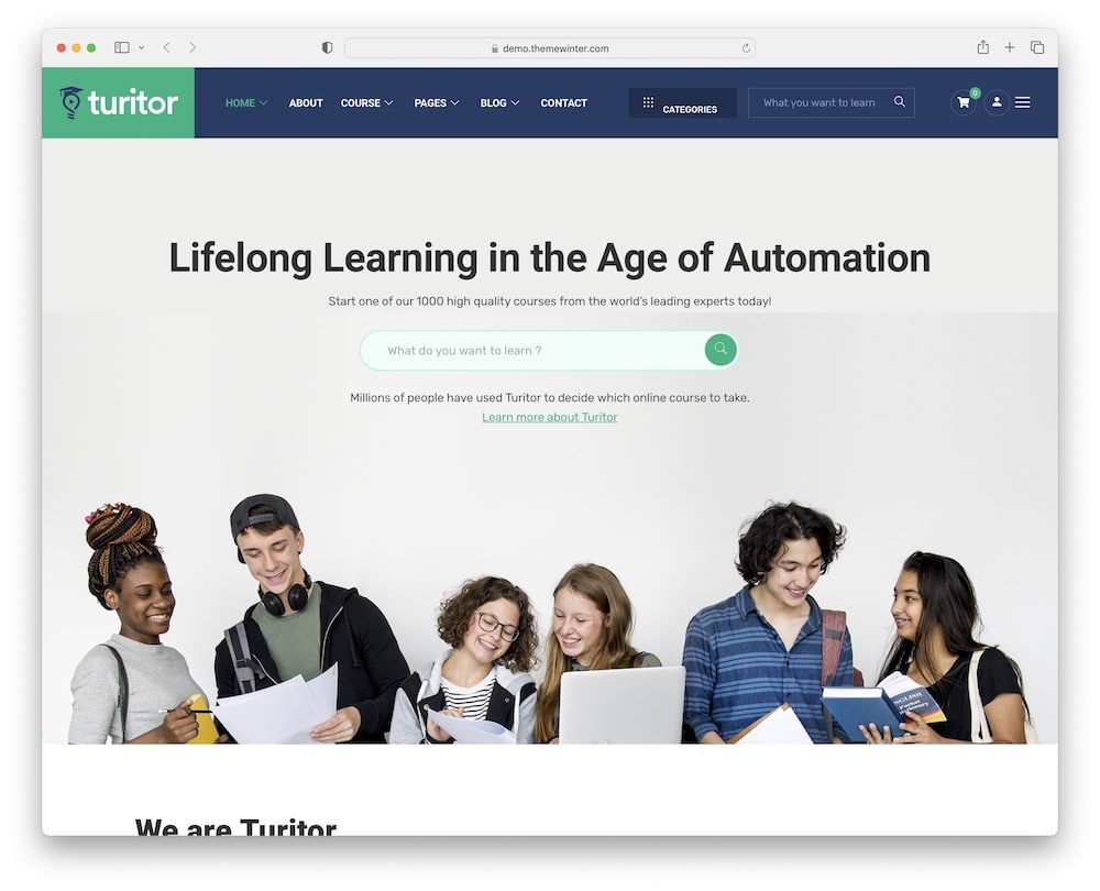 turitor language education wordpress theme