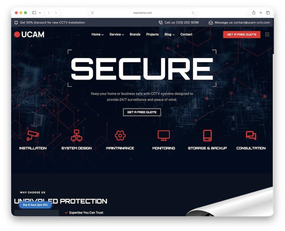 ucam cctv wordpress theme