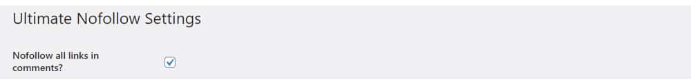 ultimate nofollow plugin settings