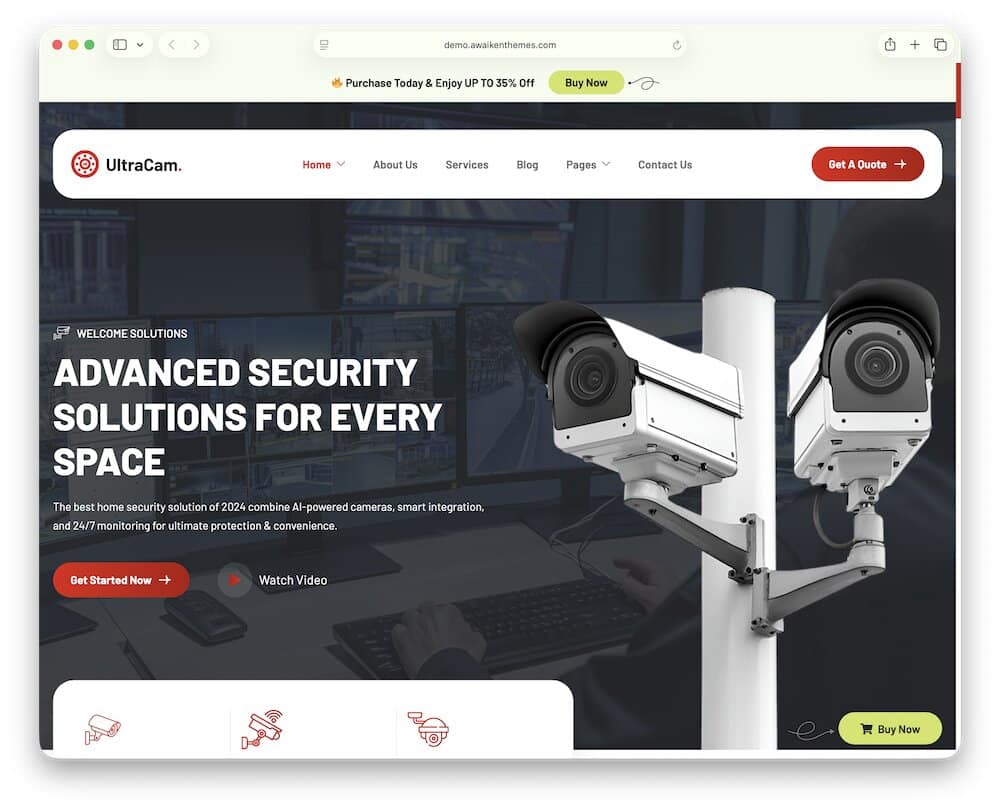 ultracam cctv wordpress theme