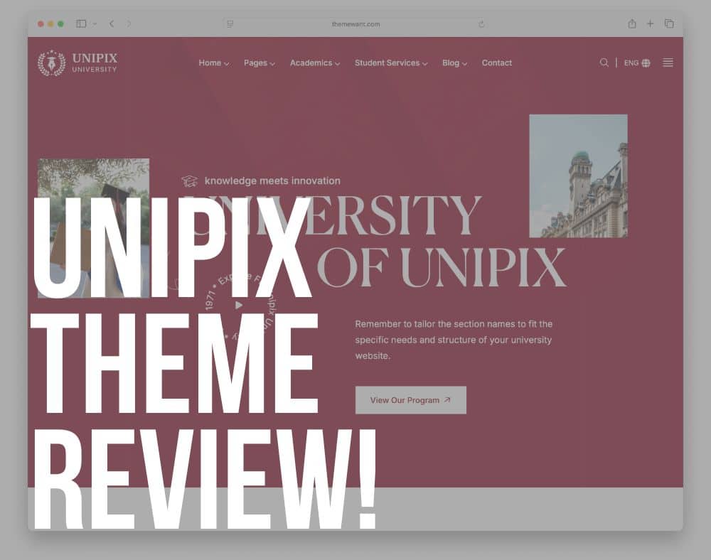unipix wordpress theme review