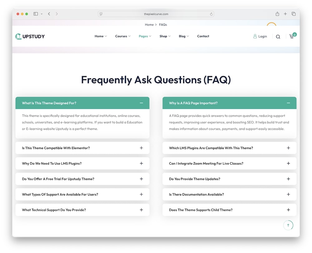 upstudy wordpress theme custom elementor widgets