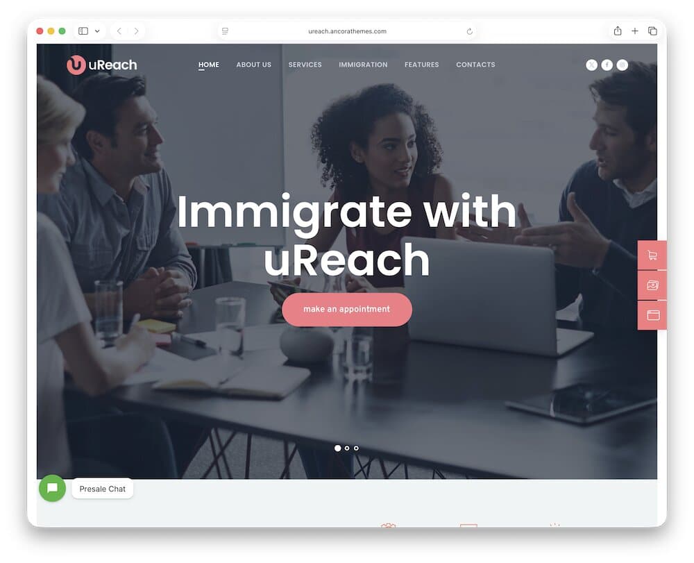 ureach immigration wordpress theme