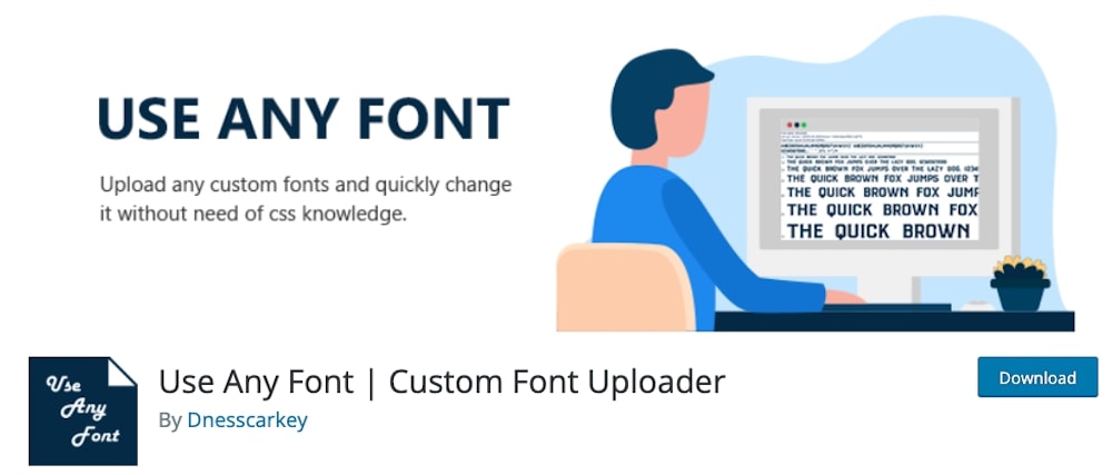 use any fonts plugin