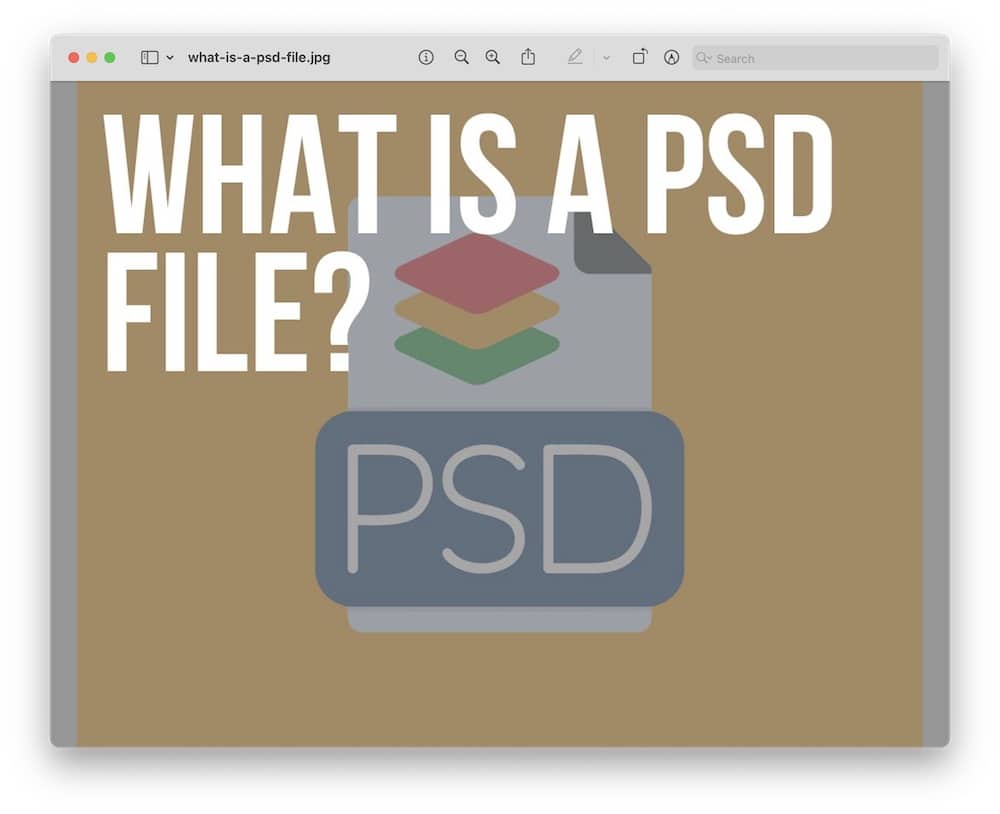 use mac preview to open a psd file