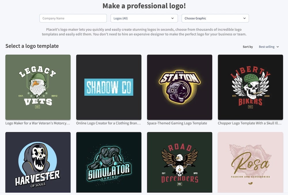 use online logo generator to make a professional logo