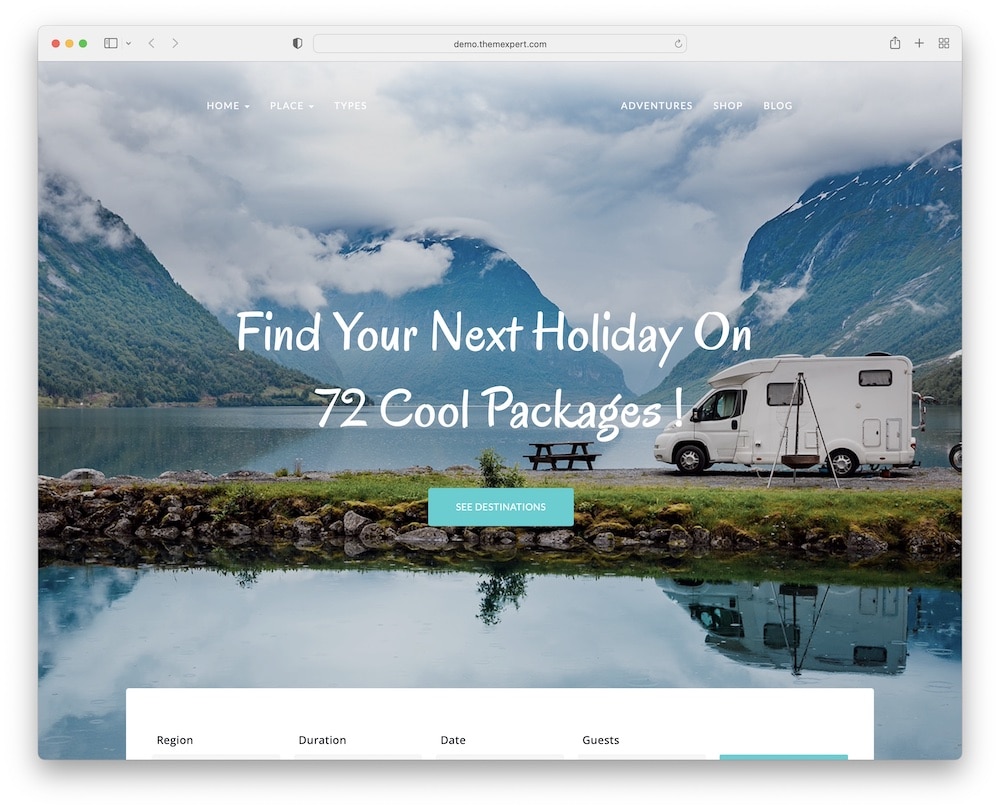 valley tour travel agency wordpress theme