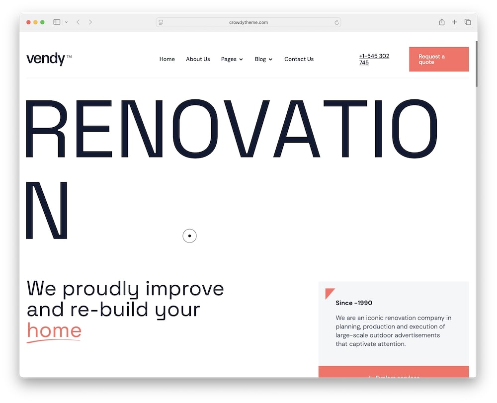 vendy wordpress small business theme