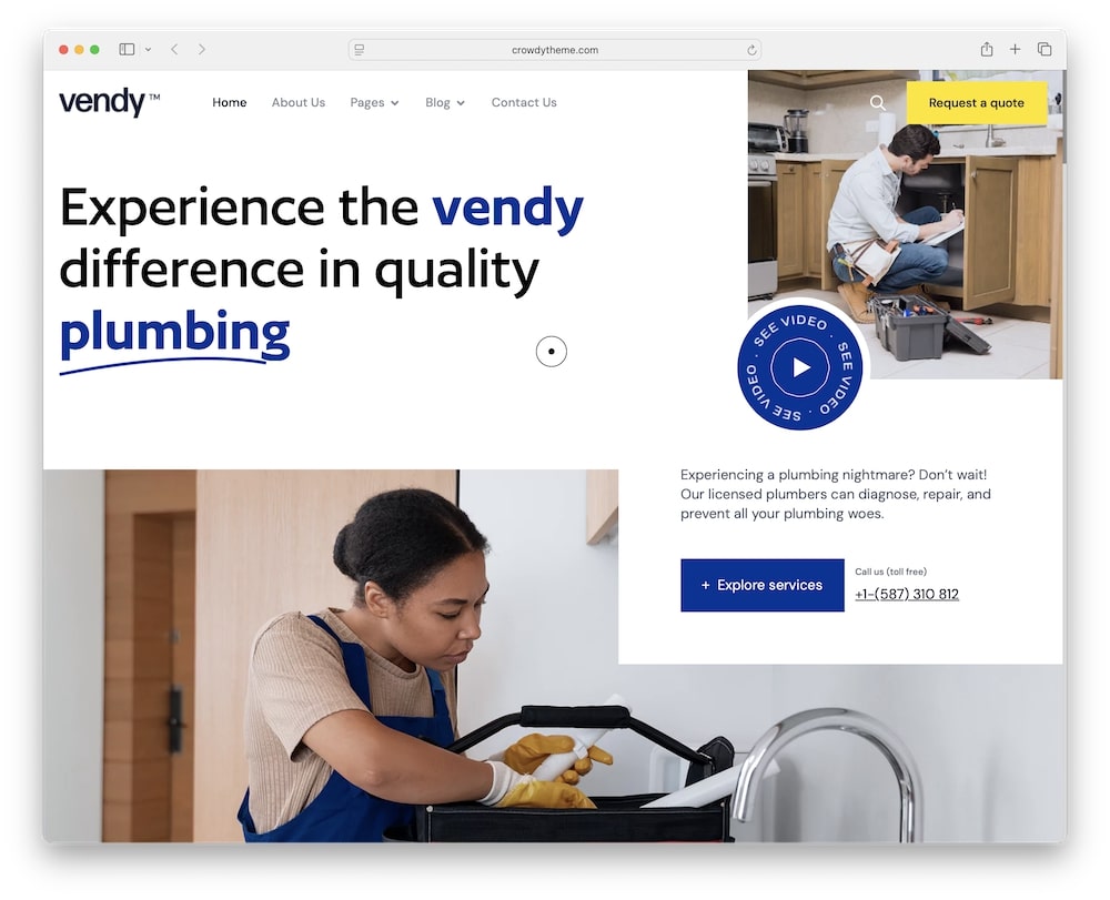 vendy wordpress theme test