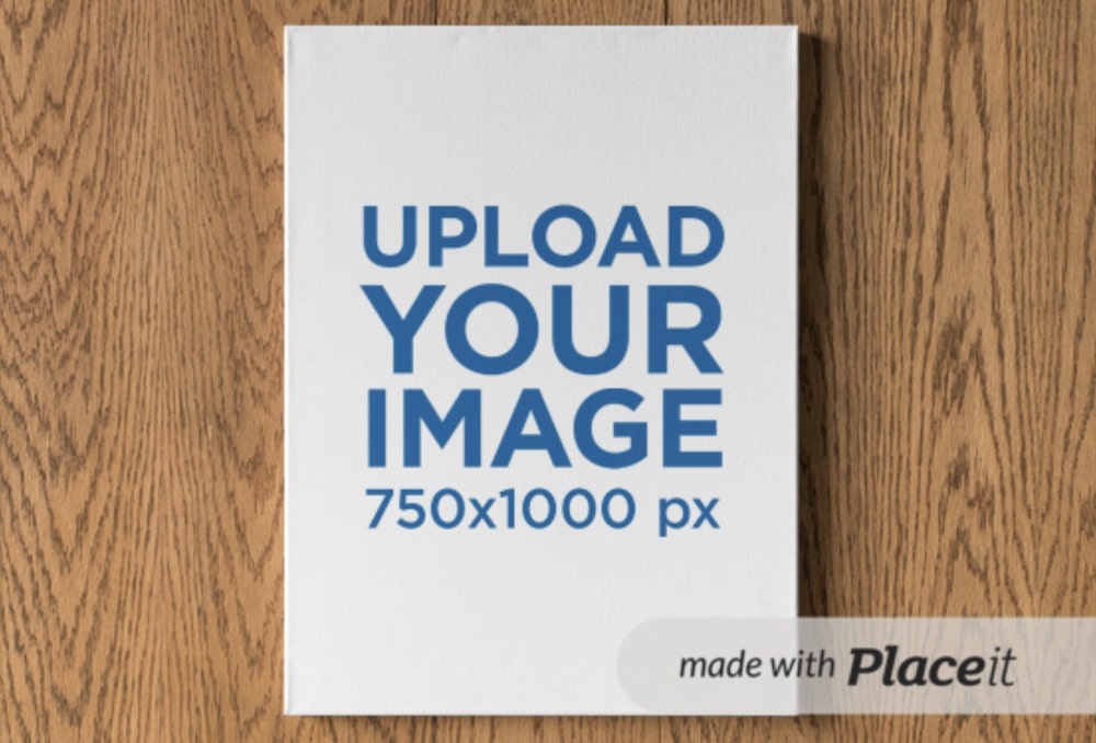 vertical canvas print mockup