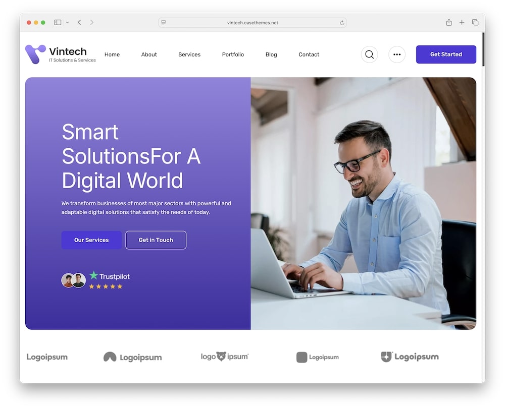 vintech wordpress theme test