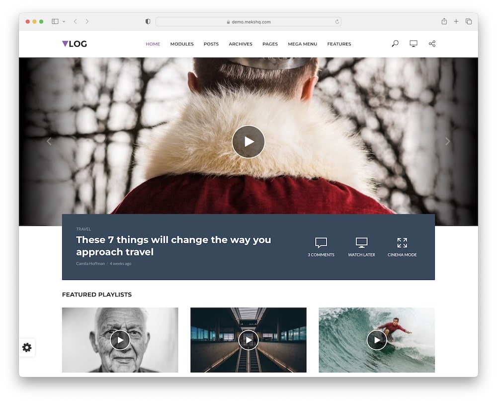 vlog video blog podcast wordpress theme