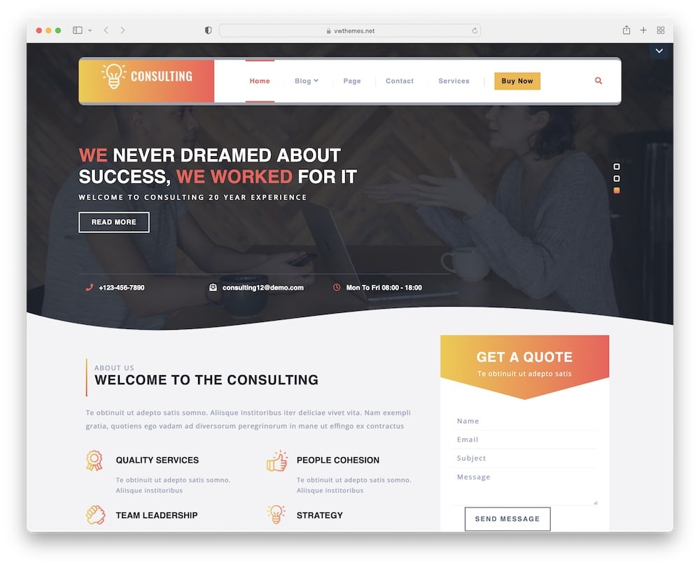 vw consulting free wordpress theme