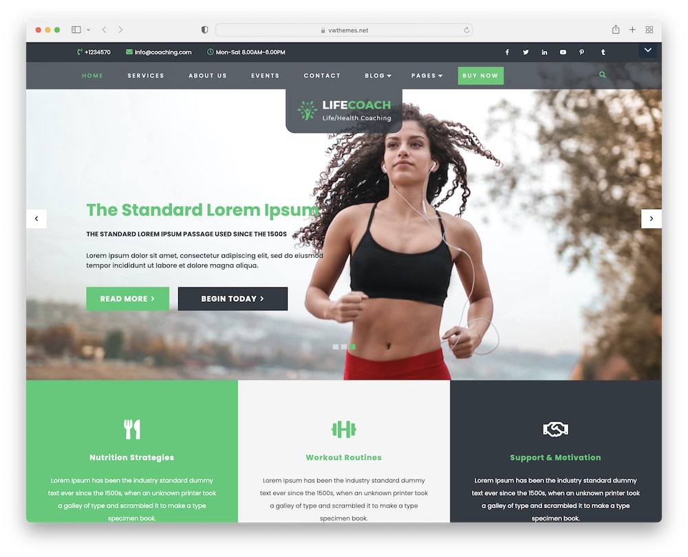 vw health coaching free wordpress theme