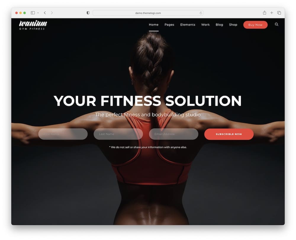 wanium personal trainer wordpress theme