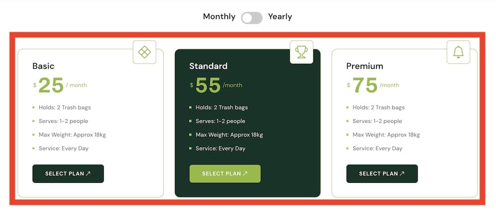 waste removal pricing