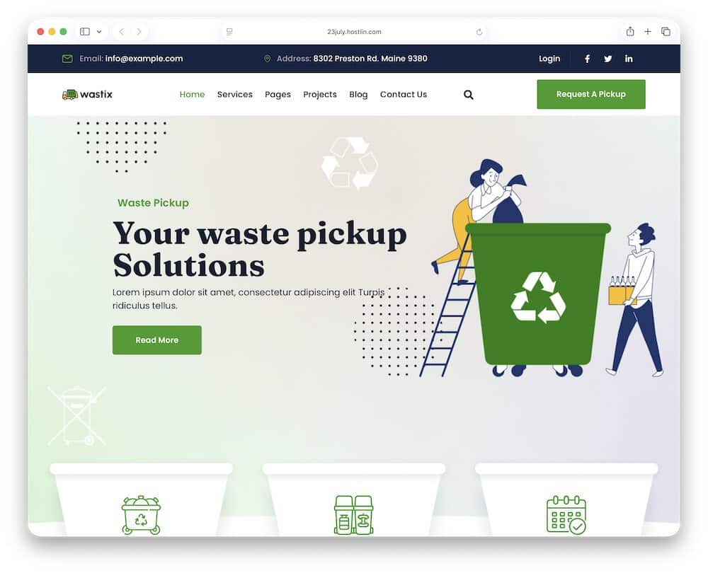 wastix waste removal wordpress theme