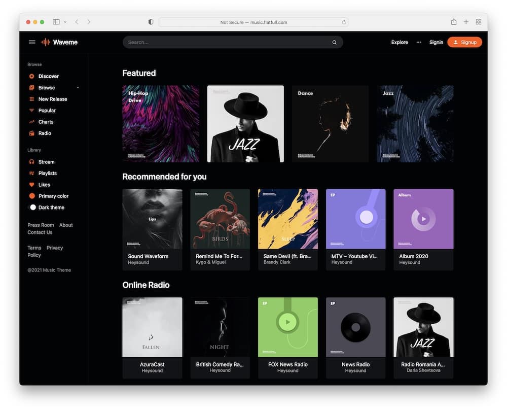 waveme wordpress music platform theme