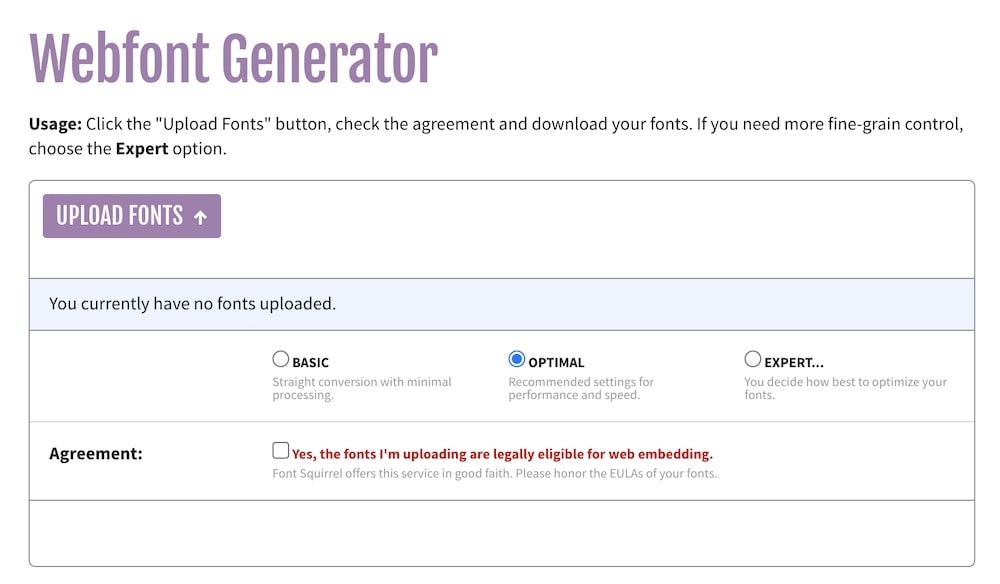webfont generator