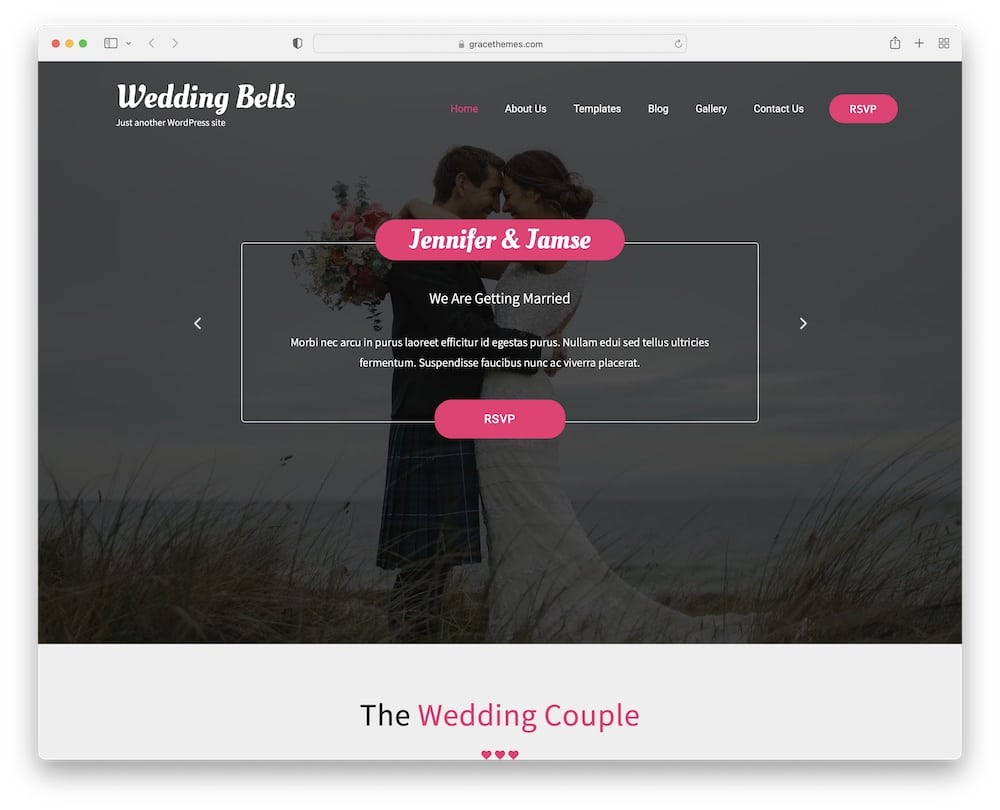 wedding bells lite free wordpress theme