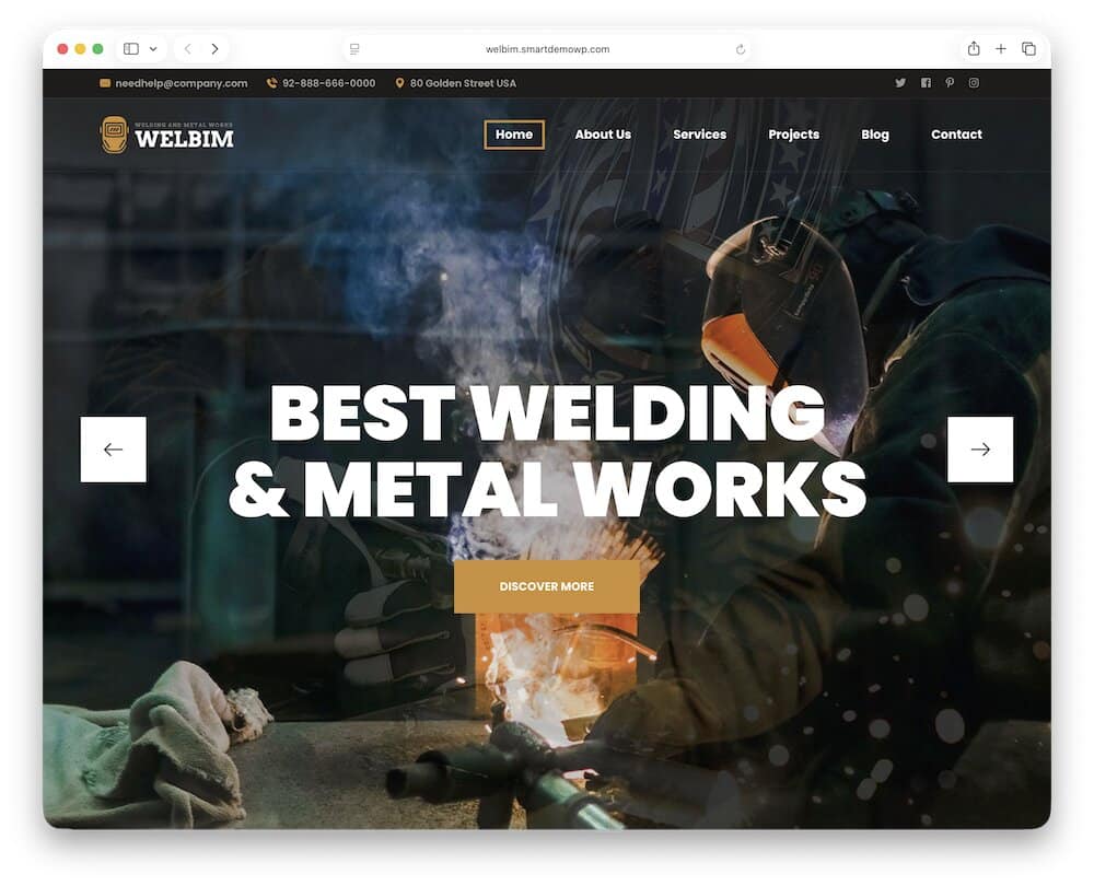 welbim welding wordpress theme