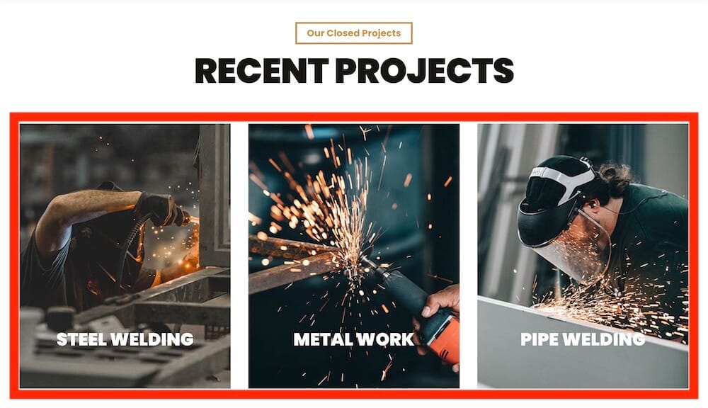 welding project portfolio