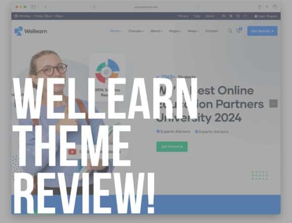 wellearn wordpress theme review