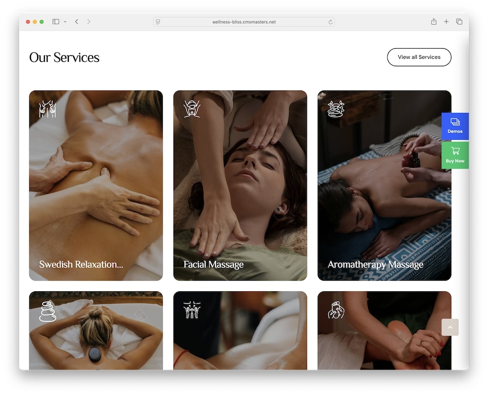 wellness bliss wordpress theme smart service blocks