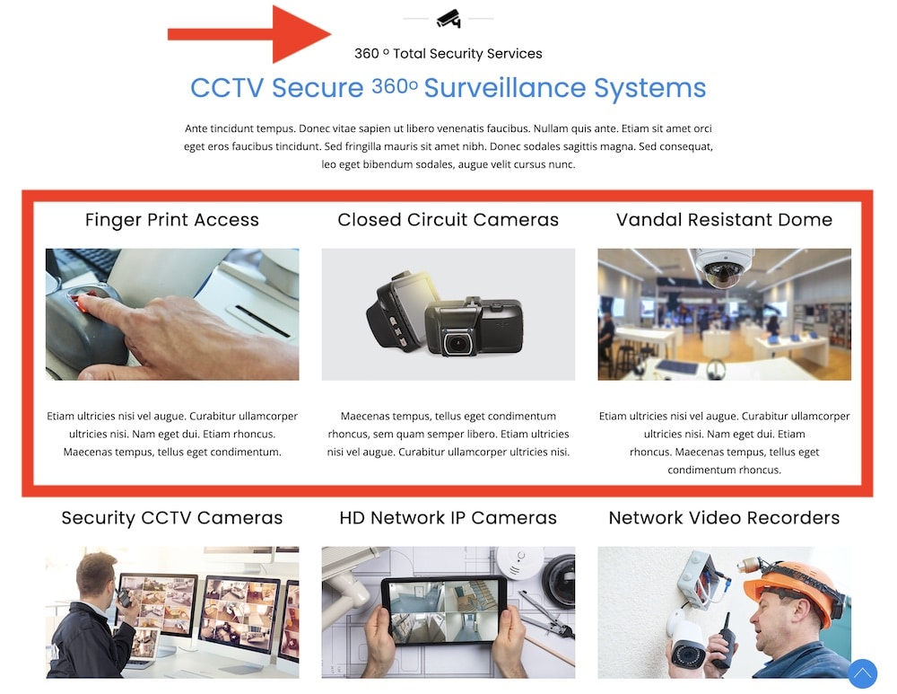 what a cctv business website needs