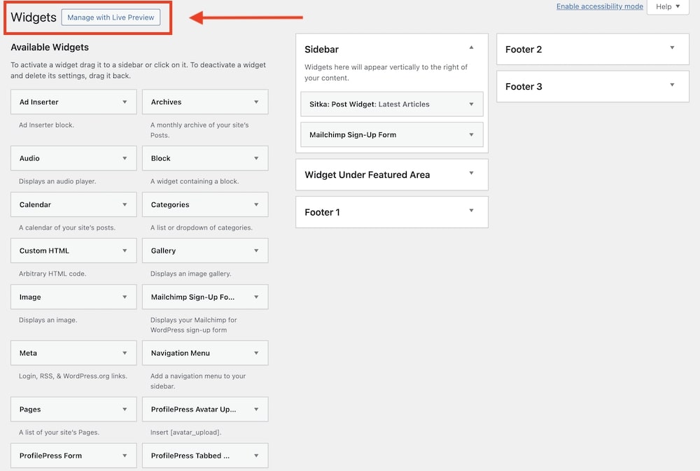 what are widgets in wordpress