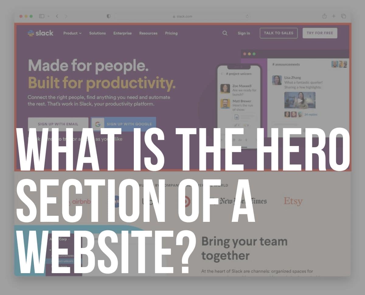 What Is The Hero Section Of A Website? - ULTIDA