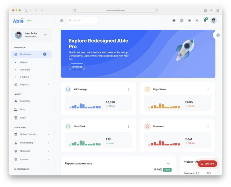Able Pro Review 2026: The Dashboard Template Devs Love