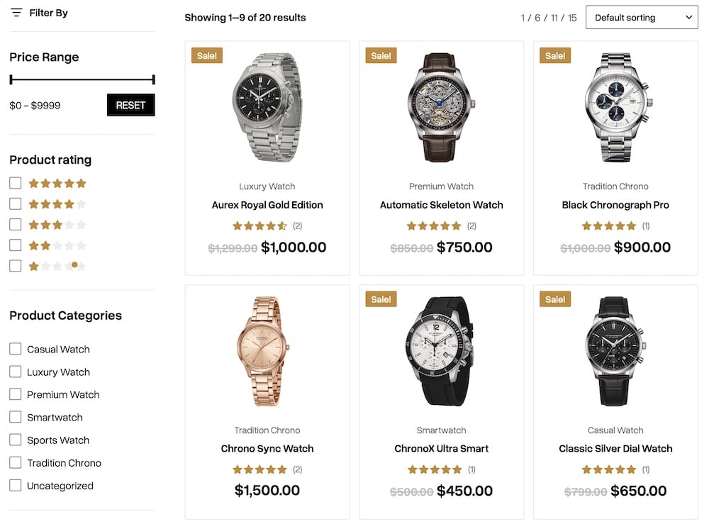 what makes a good watch store wordpress theme