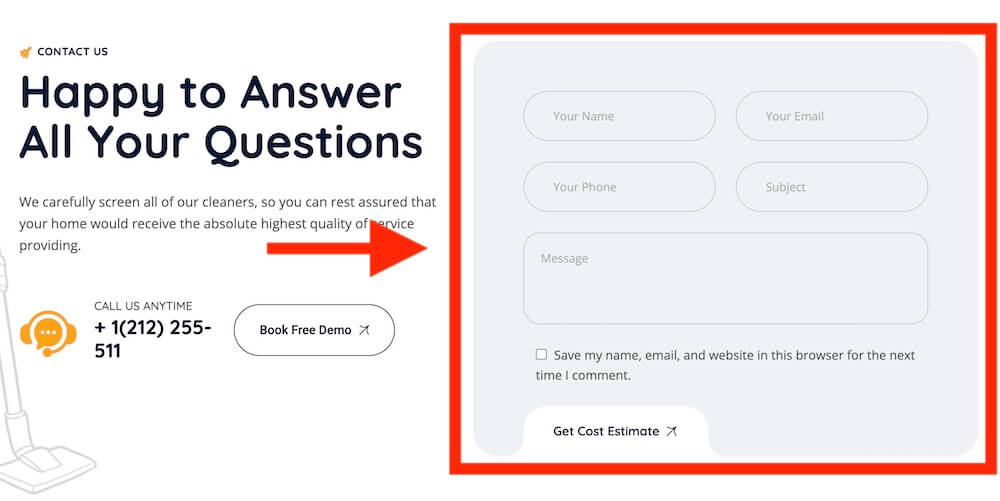 window cleaning services quote request form