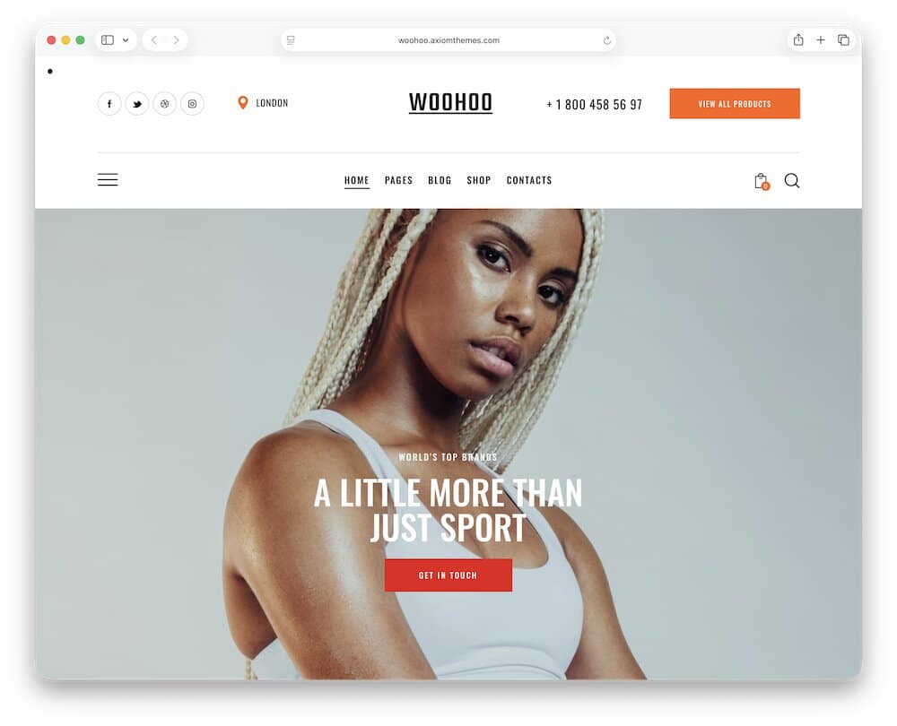 woo hoo sports store wordpress theme