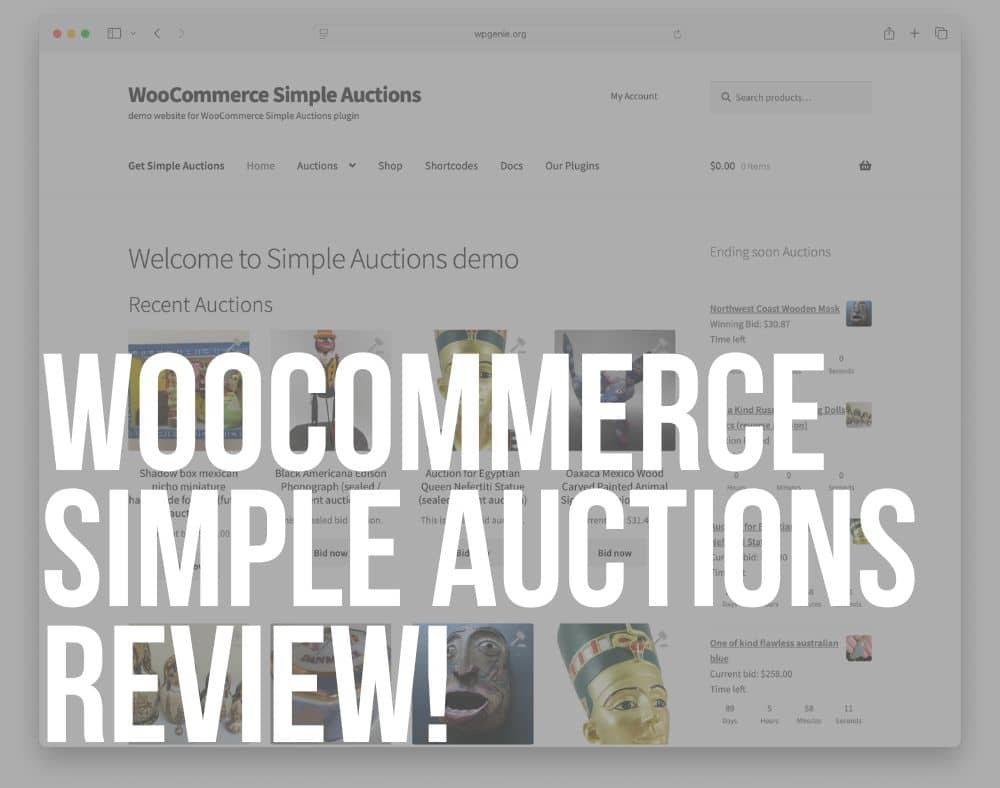 woocommerce simple auctions plugin review