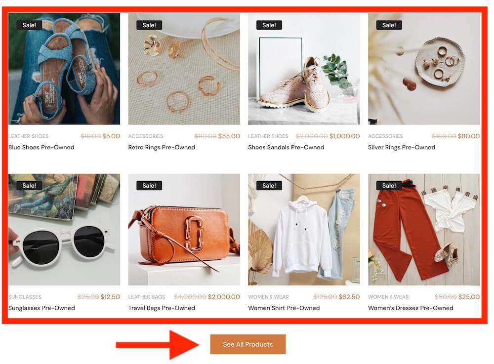 wordpress thrift store theme needs clean product grids