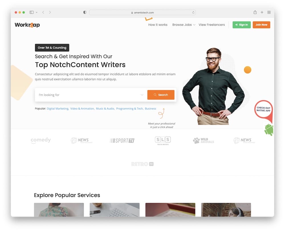 workreap freelance marketplace directory theme