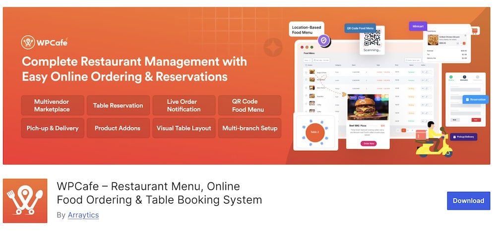 wp cafe woocommerce plugin