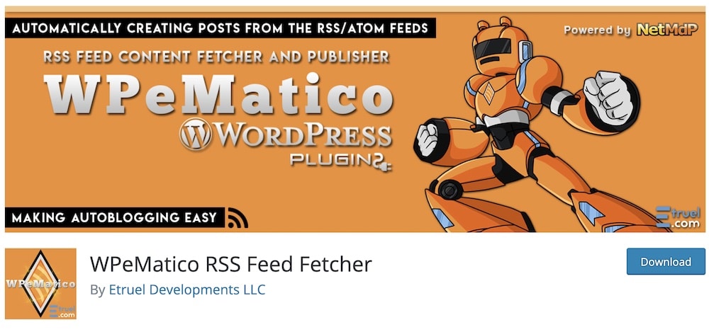 wpematico wordpress rss feed fetcher plugin