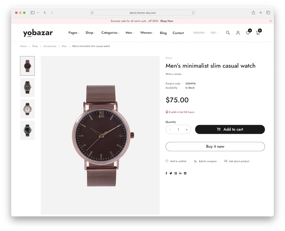 yobazar wordpress theme test