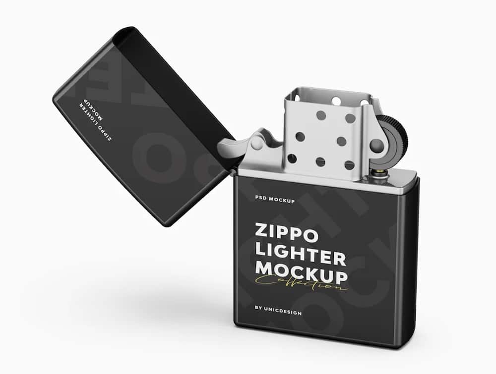 zippo lighter mockup