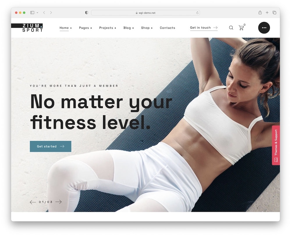 zium sports and fitness trainer wordpress theme