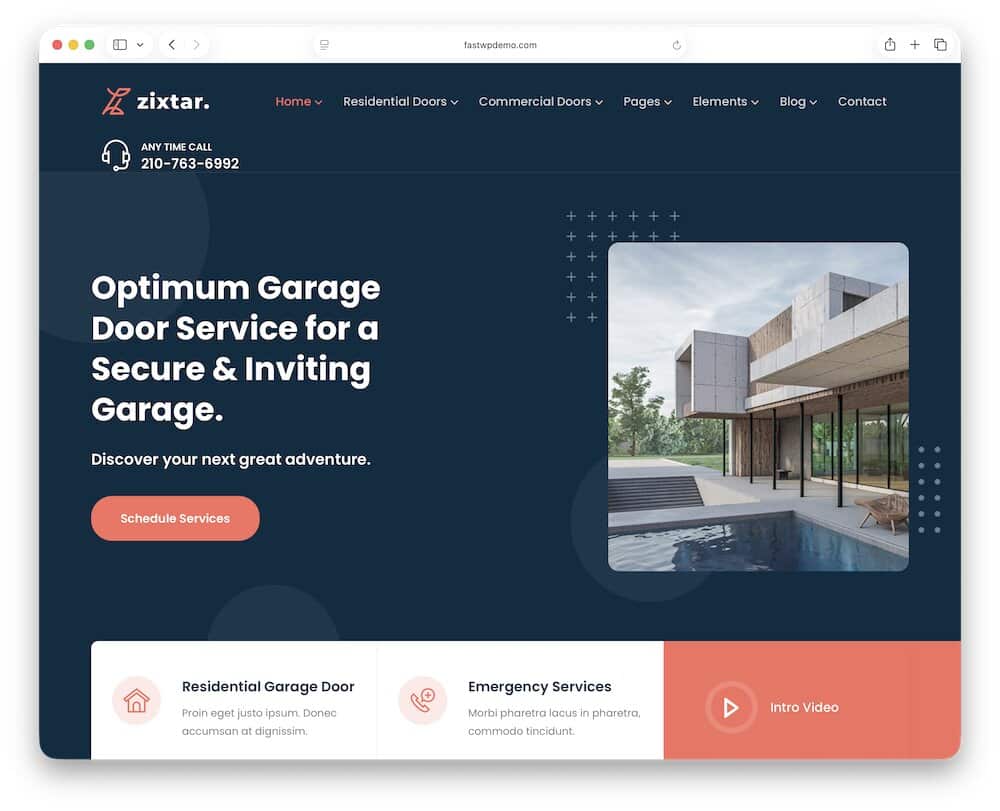 zixtar garage door repair wordpress theme